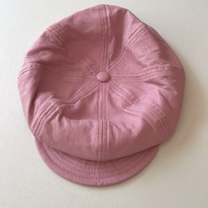 Pink Leather hat.